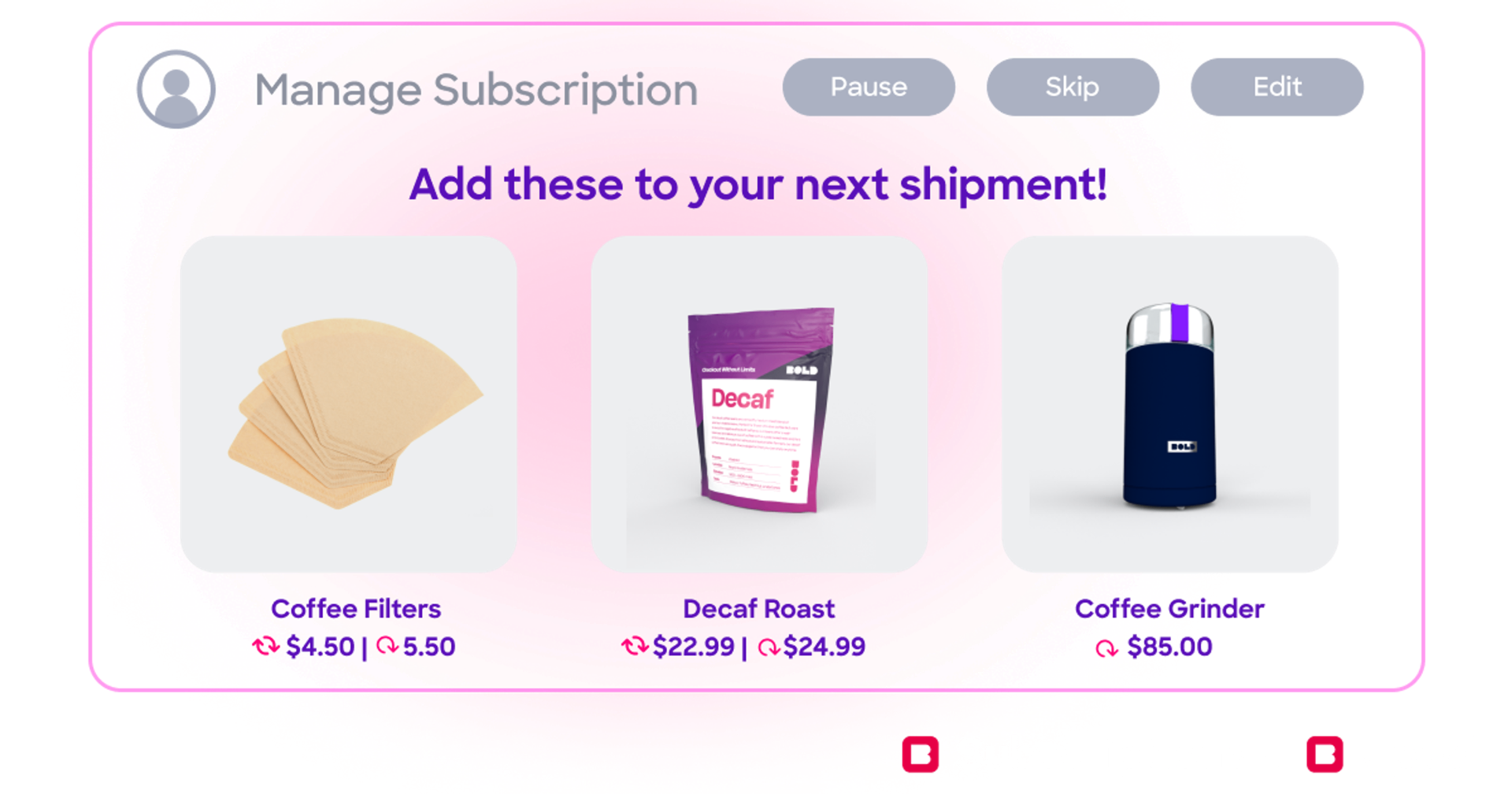 Nudge subscribers with customer portal offers