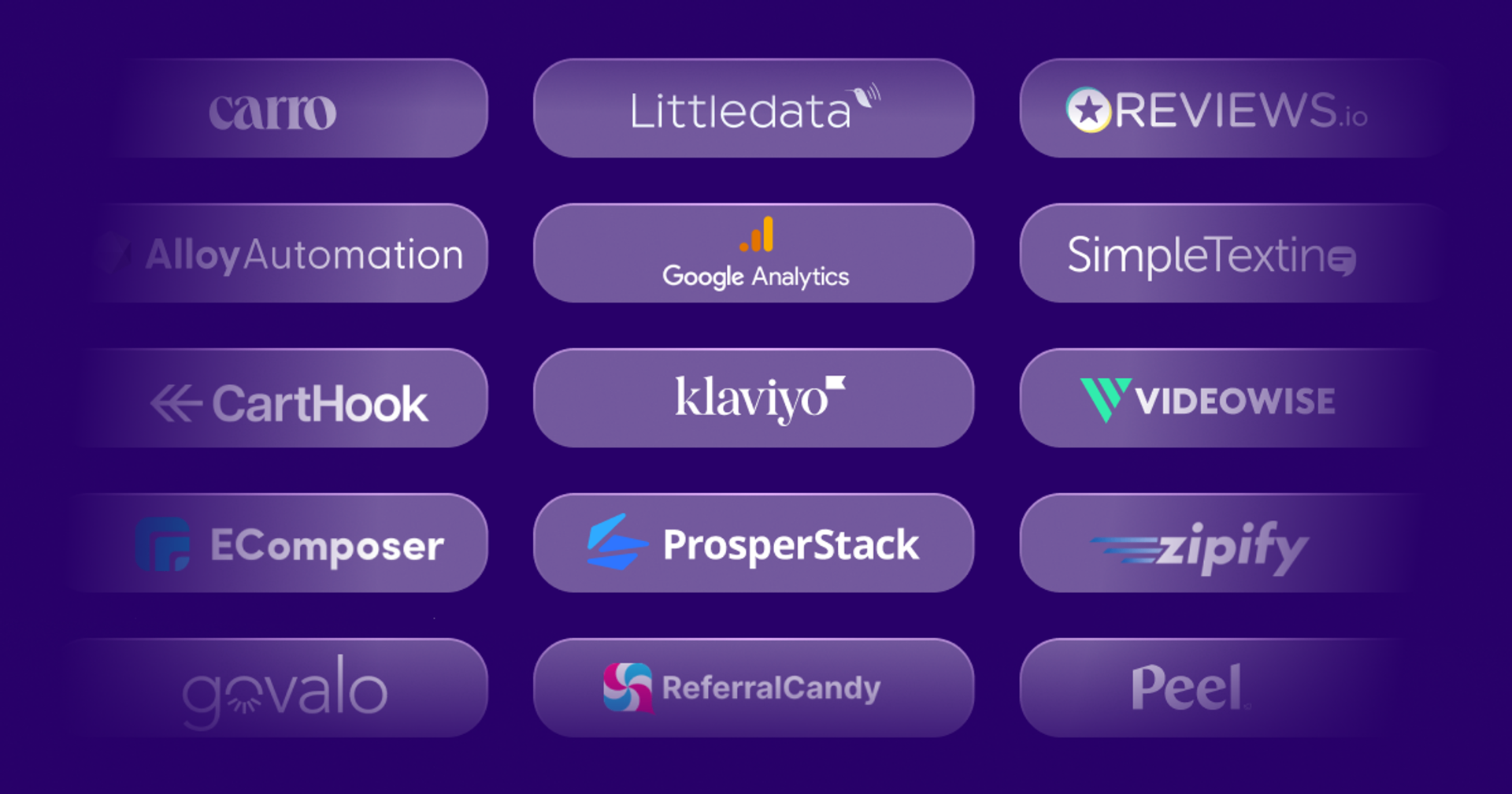 Bold Subscriptions integration partners including Klaviyo, Zapier, and other popular e-commerce tools